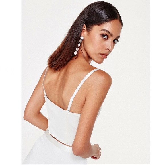 NEW CAMI NYC WHITE SILK BUSTIER TOP - Picture 5 of 7